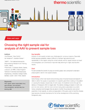 Choosing the Right Sample Vial for Analysis of AAV to Prevent Sample Loss